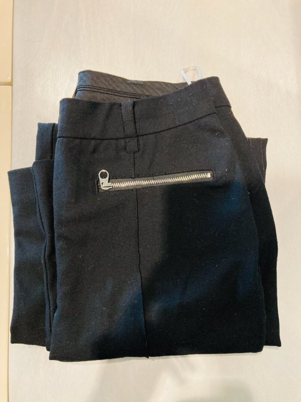 Little Moon Straight-Leg Dress Pants in Black